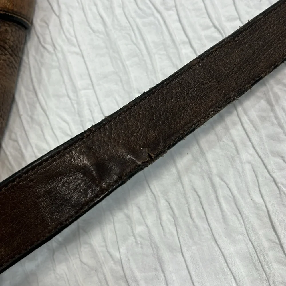 Cole Haan messenger bag brown distressed laptop book bag school bag‎ business